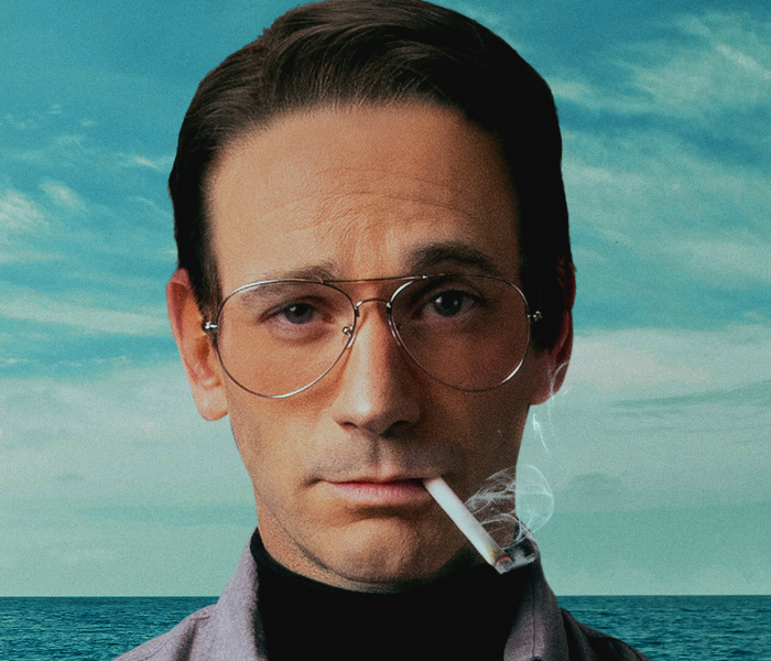 Colin Donnell as Roy Scheider in The Shark Is Broken at Broadway's John Golden Theatre. Photo by Marc J. Franklin.