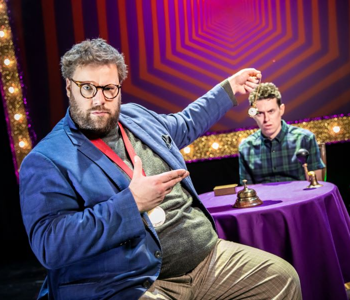 Henry Lewis and Jonathan Sayer in Mind Mangler. Photo by Pamela Raith Photography.