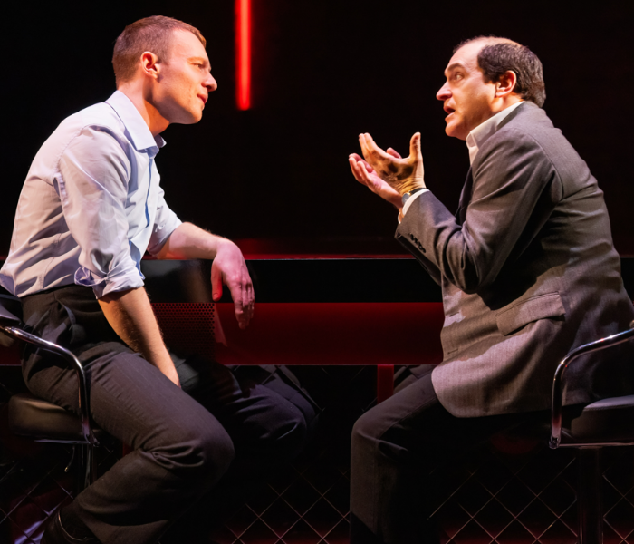 Luke Thallon and Michael Stuhlbarg in Patriots on Broadway. Photo by Matthew Murphy.