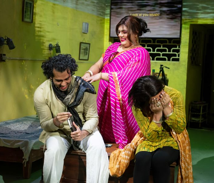 Abrar Haque, NaFis, Tashnuva Anan in Public Obscenities. Photo by Julieta Cervantes.