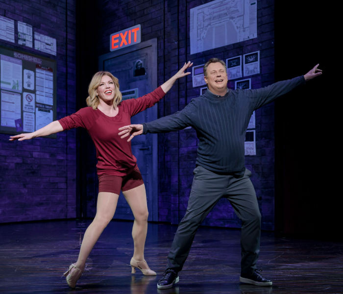 Robyn Hurder and Brooks Ashmanskas in Smash on Broadway. Photo by Paul Kolnik.