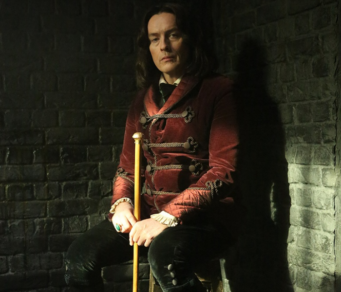 Toby Stephens as Oscar Wilde in the one-man play Prisoner C33, which is streaming for free on All Arts.